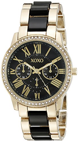 腕時計 クスクス キスキス XOXO Women's XO5874 Gold-Tone and Black Bracelet Watch