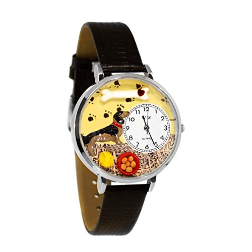 腕時計 気まぐれなかわいい プレゼント Whimsical Gifts Dachshund Weiner Dog 3D Watch Silver F