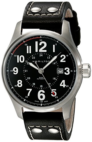 腕時計 ハミルトン メンズ Hamilton Men's H70615733 Khaki Officer Black Dial Watch