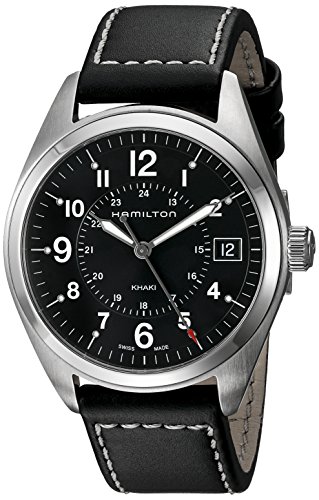 腕時計 ハミルトン メンズ Hamilton Men's H68551733 Khaki Field Analog Display Quartz Black Watch