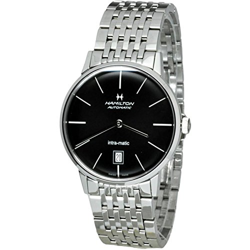 腕時計 ハミルトン メンズ Hamilton Intra-Matic Automatic Black Dial Mens Watch H38455131