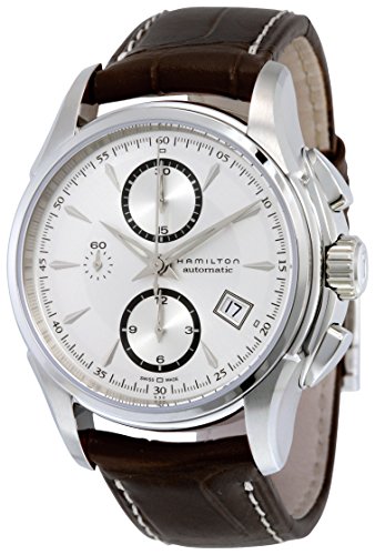腕時計 ハミルトン メンズ Hamilton Men's H32616553 Jazzmaster Silver-Dial Watch with Brown Band