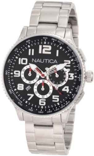 腕時計 ノーティカ メンズ Nautica Men's N25521M OCN 38 MID Br. Chronograph Watch