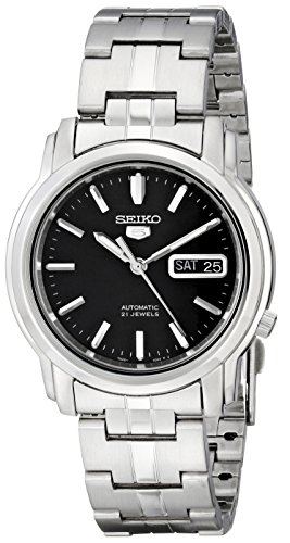 腕時計 セイコー メンズ Seiko Men's SNKK71 Seiko 5 Automatic Stainless Steel Watch with Black Dial