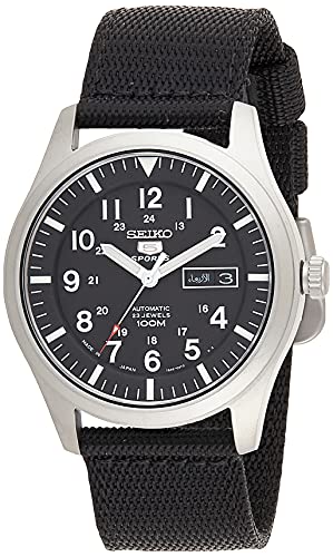腕時計 セイコー メンズ SEIKO 5 Automatic Black Dial Men's Watch SNZG15J1