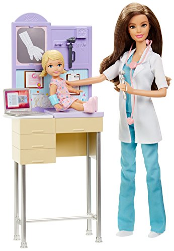 バービー Barbie 小児科医 ドールプレイセット 白衣 白い靴 幼児の人形 DKJ12