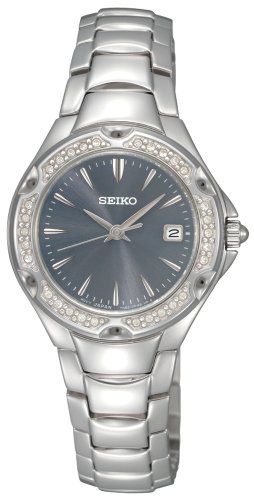 腕時計 セイコー レディース Seiko Women's SXDC51 Crystal Sporty Dress Light Blue Dial Watch