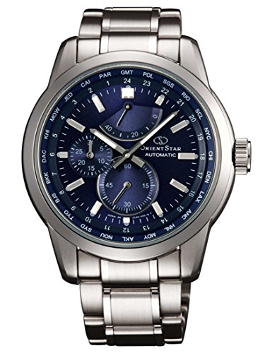 腕時計 オリエント メンズ ORIENT STARWorld Time Automatic SAR Sapphire Power Reserve Watch Blue JC