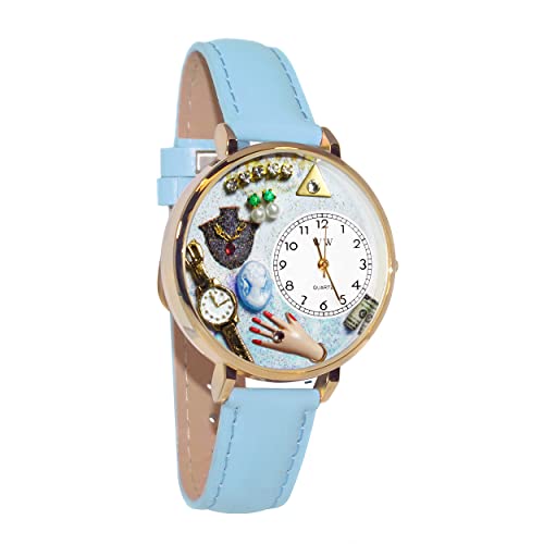腕時計 気まぐれなかわいい プレゼント Whimsical Gifts Women's Jewelry Lover Blue 3D Watch Go