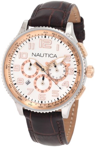 腕時計 ノーティカ メンズ Nautica Men's N22599M OCN 38 MID Br. Chronograph Watch