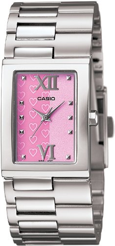腕時計 カシオ レディース Casio Women's LTP1316D-4A Silver Stainless-Steel Quartz Watch with Pink Di