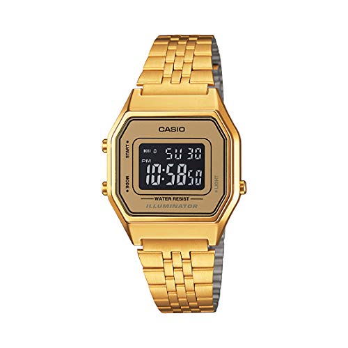 腕時計 カシオ レディース Casio LA-680WGA-9B ? Clock with Quartz Movement, for Women, Gold Colour,