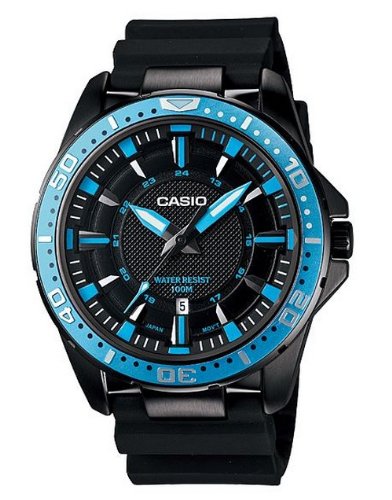 腕時計 カシオ メンズ Casio Men's Mtd1072-2av Black Quartz Sport Watch with Black Dial