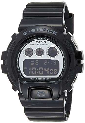 腕時計 カシオ メンズ Casio G-Shock DW6900NB-1 Silver Mirror Dial Sports Watch (Jet Black)