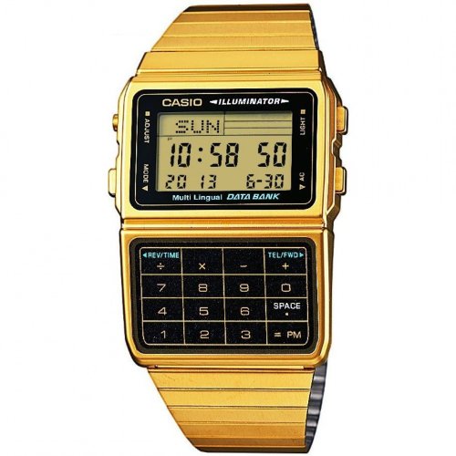 腕時計 カシオ レディース Casio DBC-611G-1 Gold Memory Calculator Databank Watch