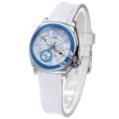 腕時計 カシオ レディース Casio Women's Core LTP1320B-2A1V White Resin Quartz Watch with Silver Dial