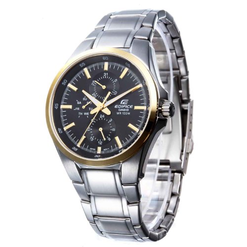 腕時計 カシオ メンズ Casio Men's Edifice EF339DB-1A9V Silver Stainless-Steel Quartz Sport Watch