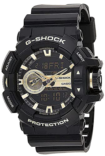 腕時計 カシオ メンズ Casio G-Shock GA400GB-1A9 Black Gold Ana-Digi Mens Quartz Watch