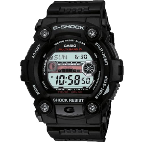 腕時計 カシオ メンズ Casio G-Shock GW-7900-1ER 20 BAR Black Watch with Radio Signal Receiving and Sol