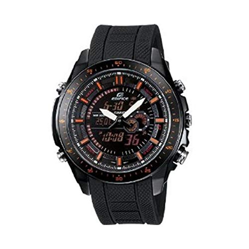 腕時計 カシオ メンズ Casio Edifice Quartz Black/Red Dial Black Band - Men's Watch EFA132PB-1AV