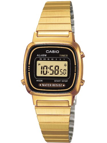 腕時計 カシオ レディース LA670WGA-1D Ladies Gold Tone Digital Watch RETRO