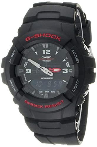 腕時計 カシオ メンズ Casio G-Shock Quartz Watch with Resin Strap, Black (Model: G-100-1BVMCI)