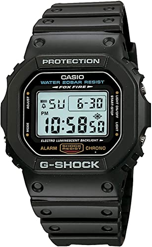 腕時計 カシオ メンズ Casio Men's G-Shock Quartz Watch with Resin Strap, Black, 20 (Model: DW5600E-1V)