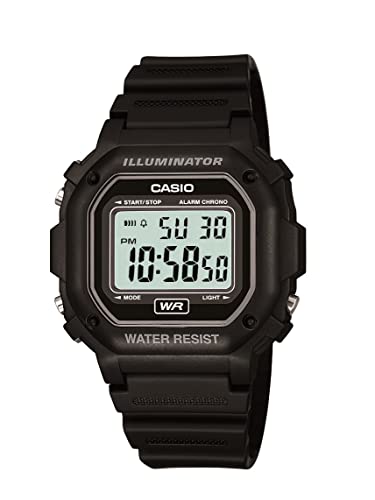 腕時計 カシオ メンズ Casio Men's F108WH Illuminator Collection Black Resin Strap Digital Watch
