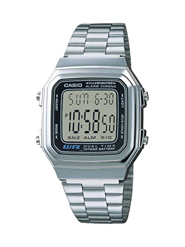 腕時計 カシオ メンズ Casio Men's A178WA-1A Illuminator Stainless Steel Watch