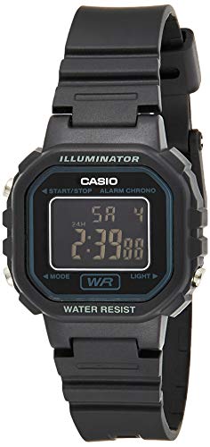 腕時計 カシオ レディース Casio #LA20WH-1B Women's Black Chronograph Alarm LCD Digital Watch