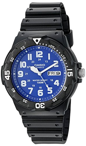 腕時計 カシオ メンズ Casio Men's 'Classic' Quartz Resin Watch, Color:Black (Model: MRW200H-2B2V)