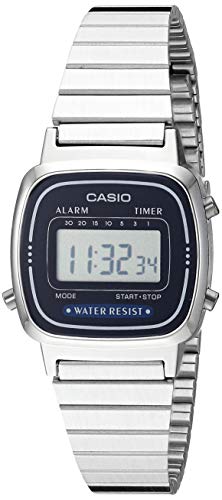 腕時計 カシオ レディース Casio Women's LA670WA-2 Silver Stainless-Steel Quartz Watch with Digital D