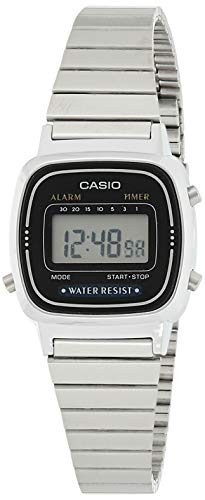 腕時計 カシオ レディース Casio Women's Digital Watch with Stainless Steel Bracelet LA670W