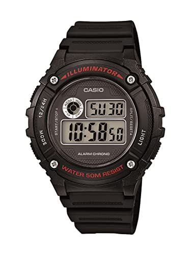 腕時計 カシオ メンズ Casio Unisex W-216H-1AVCF Illuminator Black Watch