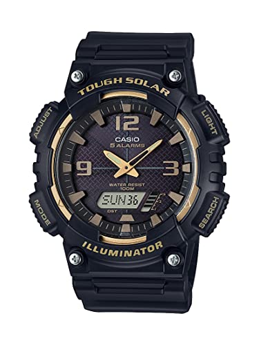 腕時計 カシオ メンズ Casio Men's AQ-S810W-1A3VCF Tough Solar Analog Display Quartz Black Watch