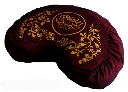 ヨガ フィットネス Boon Decor Meditation Cushion Zafu Lotus Enlightenment Sacred Symbol (Crescent Burgu