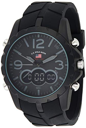 腕時計 ユーエスポロアッスン メンズ U.S. Polo Assn. Sport Men's US9287 Watch with Black Rubber