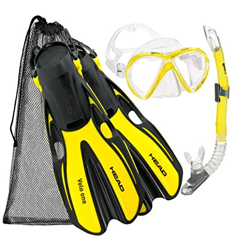 シュノーケリング マリンスポーツ HEAD Mares Marlin Mask Fin Snorkel Set with Shoulder Carry Bag