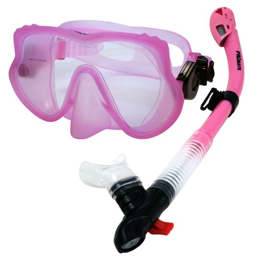 シュノーケリング マリンスポーツ Promate Scuba Dive Mask Snorkel Set for Snorkeling Freediving S
