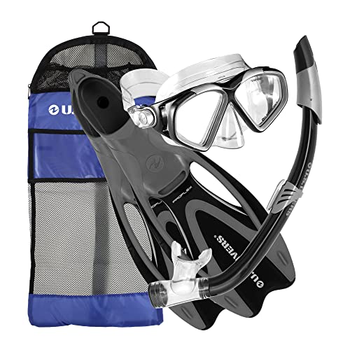シュノーケリング マリンスポーツ U.S. Divers Adult Cozumel Mask, Seabreeze II Snorkel, ProFlex F