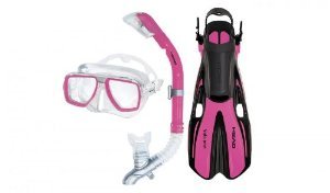 シュノーケリング マリンスポーツ Marlin Silicone Deluxe Mask/Fins/Dry Snorkel Set by Head Snorke
