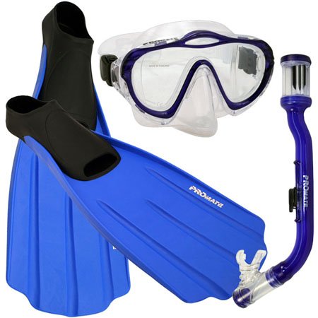 シュノーケリング マリンスポーツ Promate Junior Snorkeling Scuba Dive Purge Mask Dry Snorkel Ful