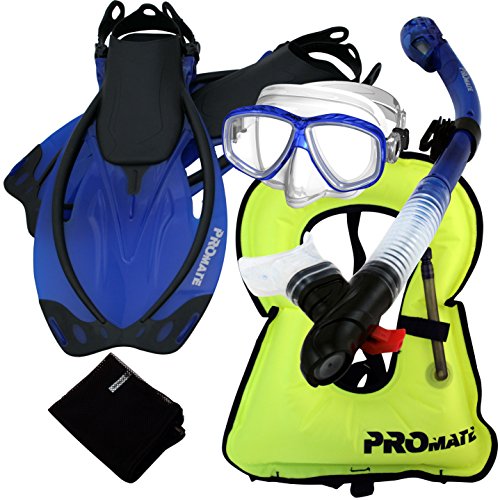 シュノーケリング マリンスポーツ 859001-t.Blue-MLXL, Snorkeling Vest Purge Mask Dry Snorkel Fins