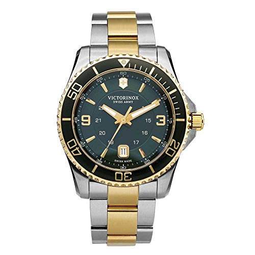 腕時計 ビクトリノックス スイス Victorinox Maverick GS Large Men's Two-Tone Watch 241605, Green/S