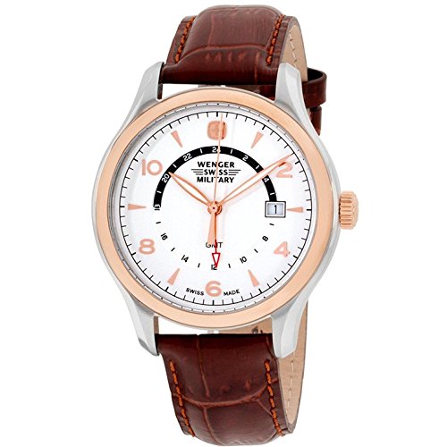 腕時計 ウェンガー スイス Wenger Quartz Movement Silver Dial Men's Watch 79306C
