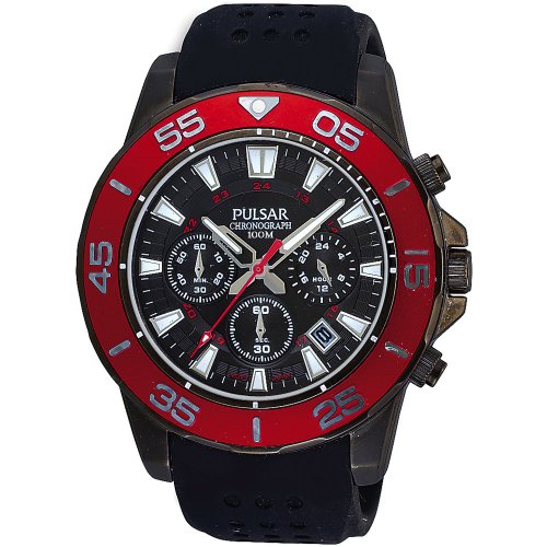 腕時計 パルサー SEIKO Pulsar Sports Mens Analog Quartz Watch with Rubber Bracelet PT3137X1