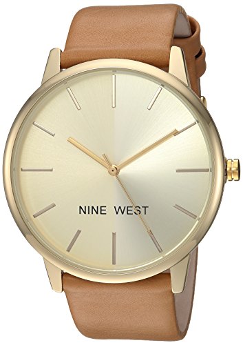 腕時計 ナインウェスト レディース Nine West Women's Gold-Tone and Caramel Colored Strap Watch