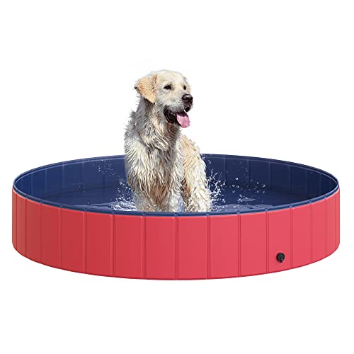 プール ビニールプール ファミリープール PawHut Pet Swimming Pool Dog Bathing Tub 12 x 63 Al