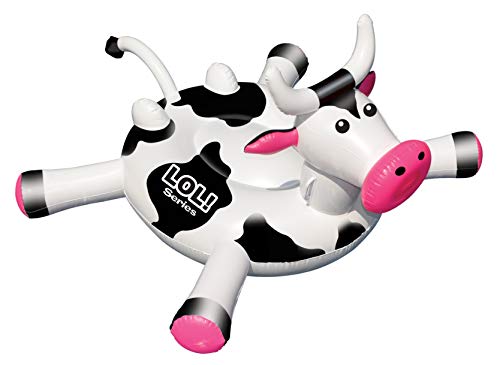 フロート プール 水遊び SWIMLINE ORIGINAL 90268 Giant Inflatable LOL Cow Pool Float Floatie Ride-On L