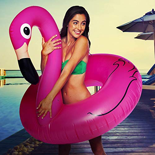 フロート プール 水遊び BigMouth Inc. Pink Flamingo Pool Float, Inflates to Over 4ft. Wide, Funny Inf